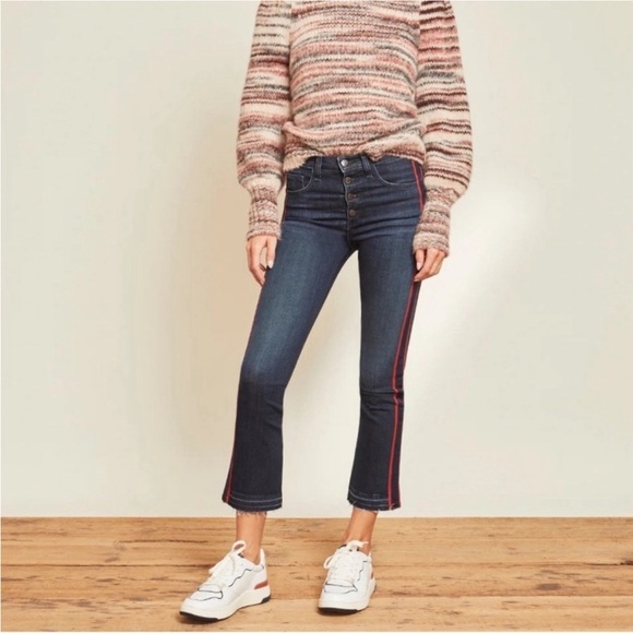Veronica Beard Size 25, Red Stripe Skinny jean - Picture 2 of 5